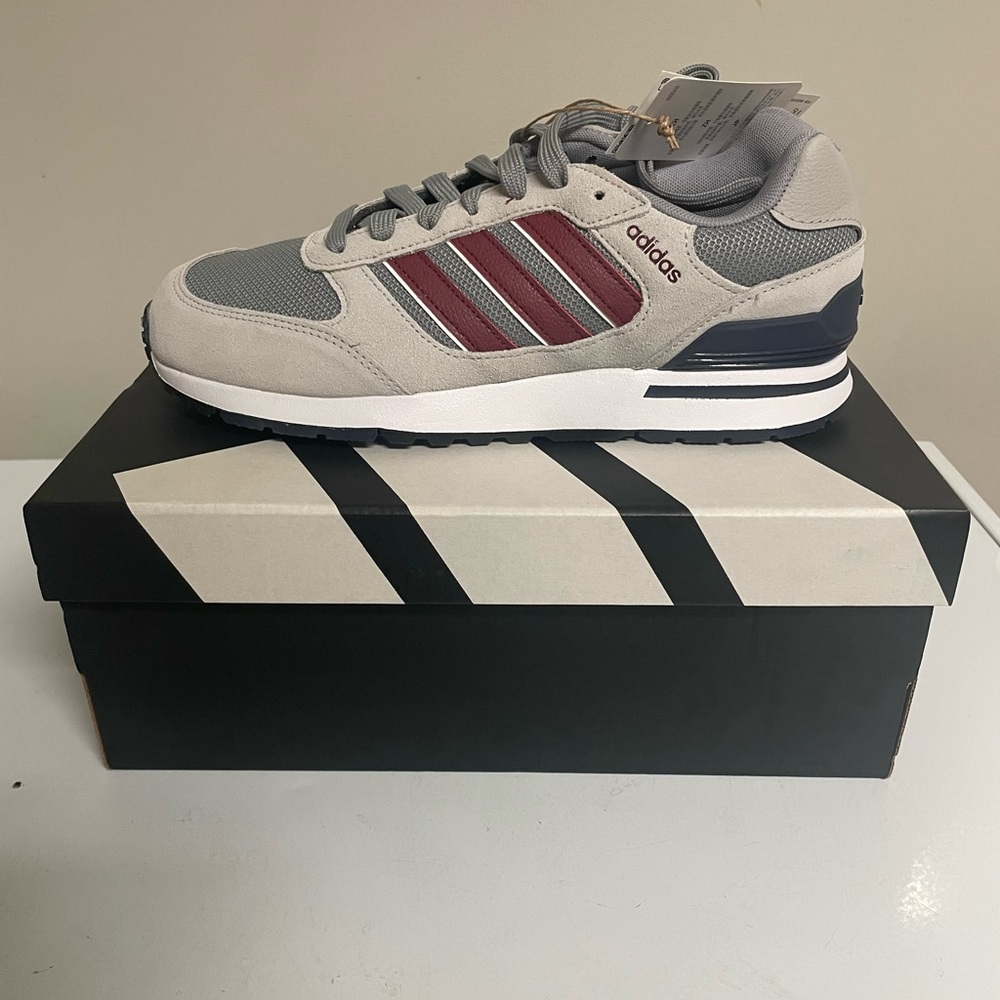Adidas Gray and Burgundy SneakersMens